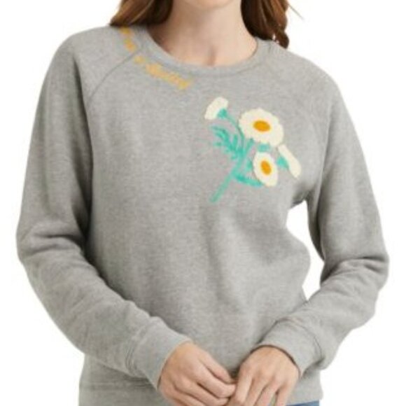 Lucky Brand Women's Long Sleeve Crew Neck Daisy Fresh Sweatshirt - Picture 12 of 14